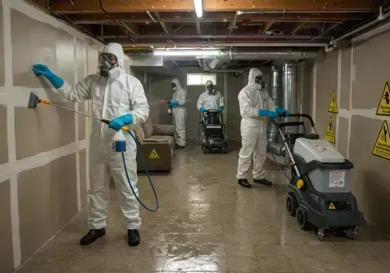 Basement Moisture Removal and Structural Drying process in Moniteau County, MO